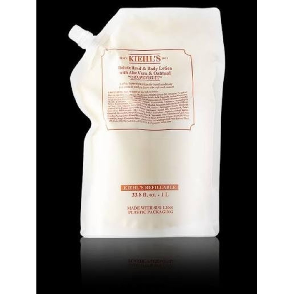 Kiehl's GRAPEFRUIT Deluxe Hand & body lotion 33.8 oz Refill Pouch